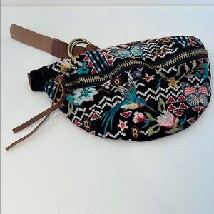 Johnny Was Multicolor Embroidered Crossbody Bag